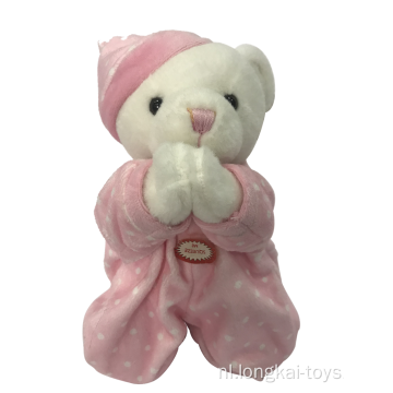 Pink bid beer voor baby